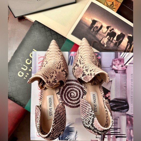 Steve Madden Dolly Snake Print 4” Pumps, Size 8 - Picture 7 of 9